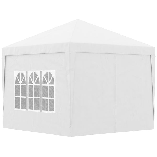 Gazebo Pieghevole 3x3m in Acciaio e tessuto Oxford Bianco online