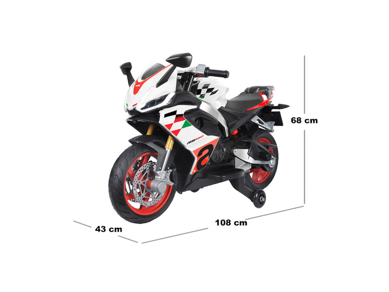 Moto Elettrica per Bambini Aprilia RS660 Bianca      