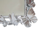 Cornice Farfalle 24,5x4x30,5 cm in Poliresina e Vetro Argento