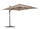 Ombrello a Braccio da Giardino 8 Stecche 300x300x235h cm Telo in Poliestere Siviglia Antracite e Tortora
