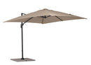 Ombrello a Braccio da Giardino 8 Stecche 300x300x235h cm Telo in Poliestere Siviglia Antracite e Tortora