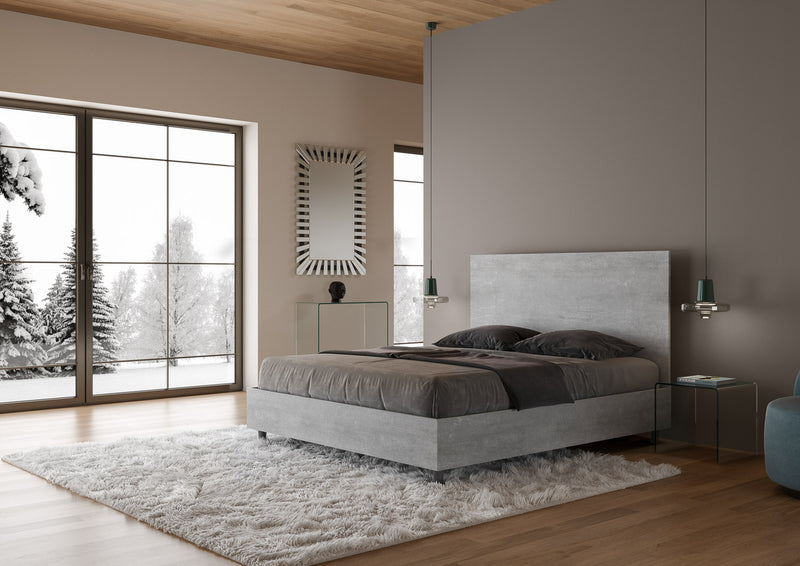 Letto Matrimoniale Testata Dritta New Egos Cemento Varie Misure