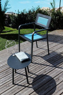 Set 4 Sedie da Giardino 54x58x84 cm in Acciaio con Braccioli RD Italia Dorio Antracite