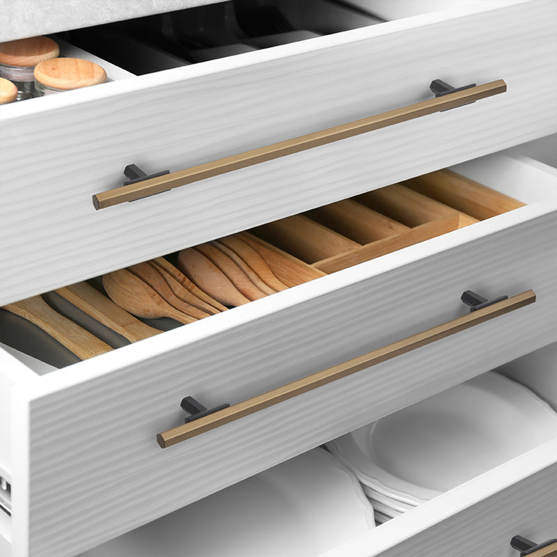 Set 20 Maniglie per Mobili 128 mm in Alluminio Emuca Riad Bronzo