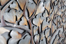 Dipinto Alluminio Albero 120x3,8x60 cm in Legno di Pino Metallo e Canvas
