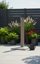 Fontana da Giardino con Rubinetto e Base in Cemento Belfer 42/QBM Tortora