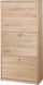 Schuhschrank 3 Türen 1 Schublade 63 x 127 x 29 cm Eiche natur
