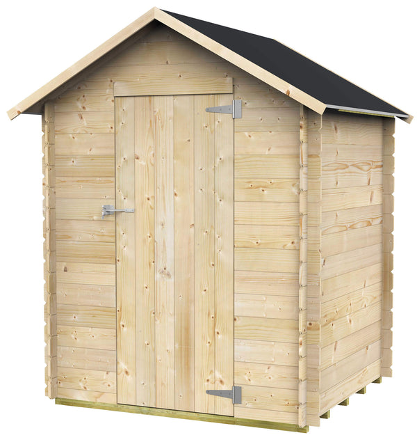 Gartenbox für Werkzeuge 146 x 130 cm mit einer Blindtür aus Naturholz sconto