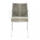 Poltrona Catalina 55x60x87 h cm in Alluminio Bianco