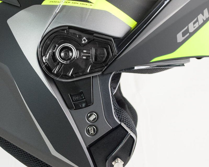 Casco Integrale per Scooter Visiera Lunga CGM Dresda 508G Giallo Fluo Opaco Varie Misure