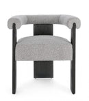 Sedia 70x60x71 cm Agape in Bouclè Nero/Grigio