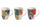 Set 3 Porzellantassen 360 ml Villa d'Este Home Tivoli Parrot Groove