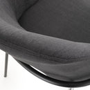 Set 2 Sedie Imbottite 80x54x84 cm in Tessuto Nero