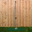 Rastrello Livellante Estensibile 100x32x125-195 cm Livellatrice in Acciaio Verde 