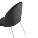 Set 2 Sedie 45x47x85 cm in Velluto Nero