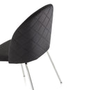 Set 2 Sedie 45x47x85 cm in Velluto Nero