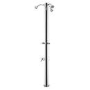 Doccia da Giardino Tripla 3 Rubinetti e Lavapiedi ATI Docce MUL-3R Inox Anodizzato