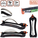 Irrigatore per Prato Girevole con 19 Ugelli Irrigazione da Giardino Oscillante Black & Decker