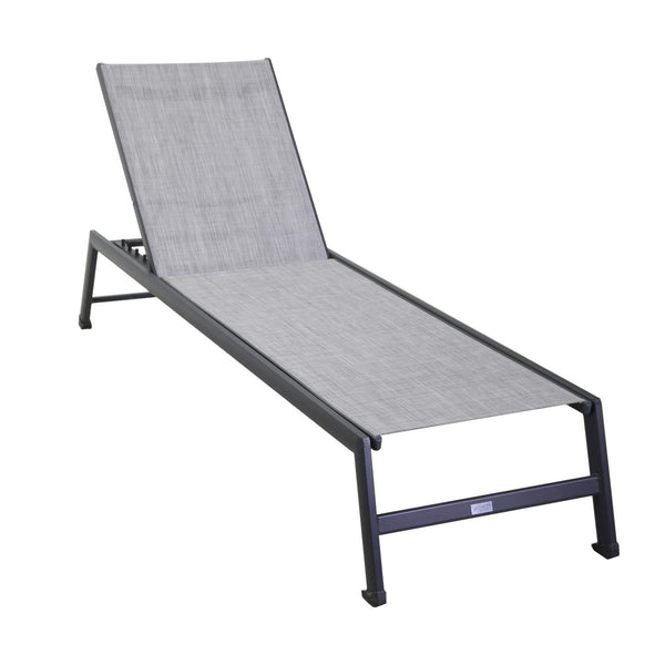 online Lettino Prendisole da Giardino 195x55xh31 cm in Alluminio Cleveland Antracite
