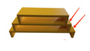 Set 3 Mensole da Parete 60-50-40x15,5x8 cm in Fibra di Legno Calamita Giallo Canarino Seconda Scelta