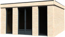 Casetta Abitabile da Giardino 4,97x4,97m Senza Pavimento con Pareti Isolanti Decor Home 21m²