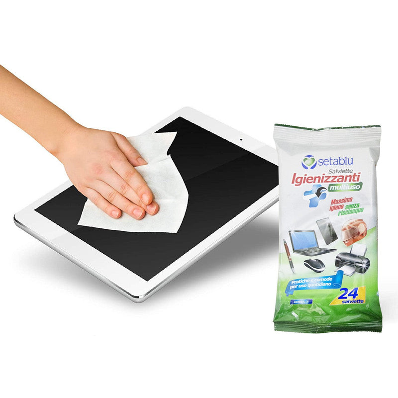 Salviette imbevute 24 salviettine igienizzante multiuso senza risciacquo