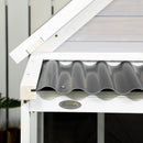 Cuccia Casetta per Cani 126x118x105 cm in Legno e PVC Grigio