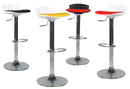 Sgabello con Alzata a Gas e Seduta Girevole in Polipropilene e Similpelle Vandi Nero e Rosso