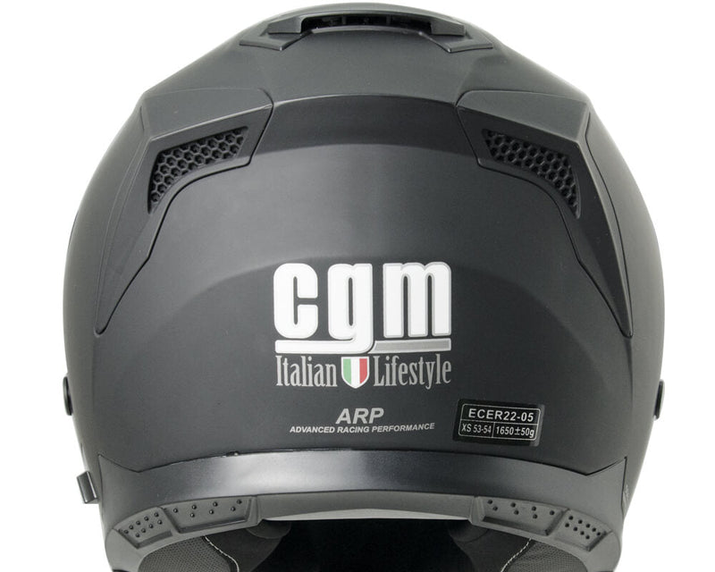 Casco Integrale per Scooter Visiera Lunga CGM Osaka 506A Nero Opaco Varie Misure