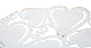 Svuota Tasche Bianco Heart Ø29x4 cm in Ferro Bianco e Oro