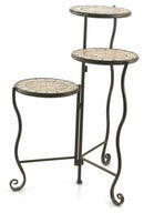 Set 3 Portapiante in Ferro Battuto con Mosaico Soriani Cipro