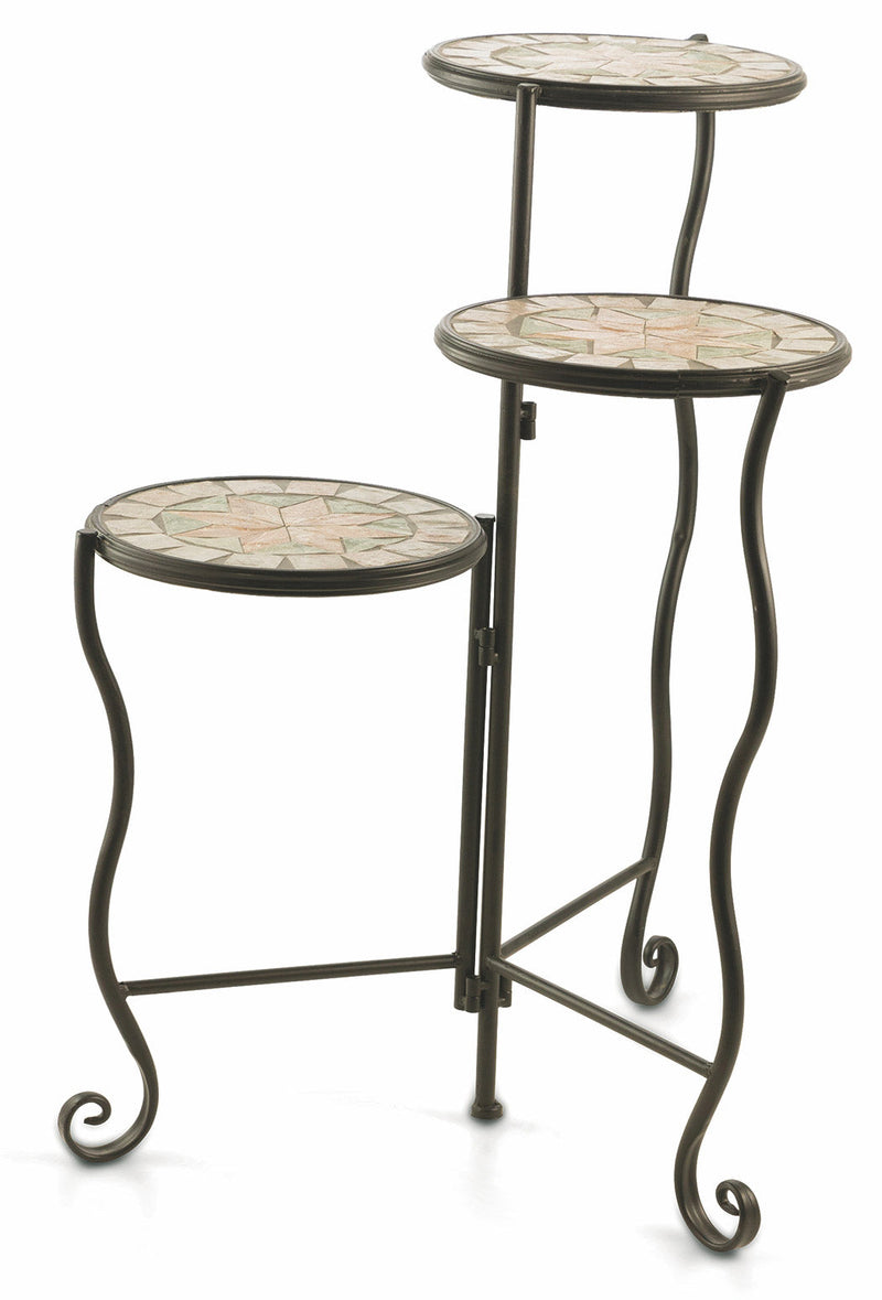 Set 3 Portapiante in Ferro Battuto con Mosaico Soriani Cipro