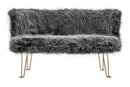 Divanetto 2 Posti 134x54x77 cm in Tessuto Imbottito