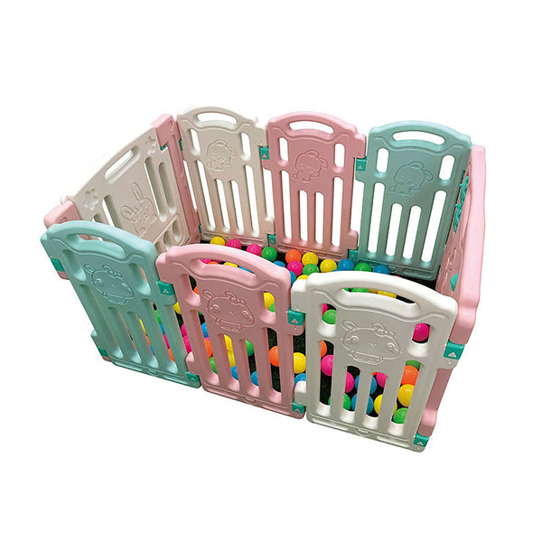 Box Recinto Attività per Bambini 102x70x61 cm Bianco Rosa e Azzurro prezzo