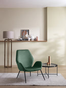 Poltrona da Salotto o da Camera Brandy 73x68x85 cm in Velluto Verde Scuro