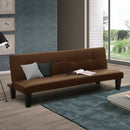 Divano Letto 165x70x67 cm in Similpelle Marrone