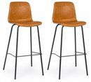 Set 2 Sgabelli Bar 39x44x103,5h cm Kyra Pu Cuoio Vintage