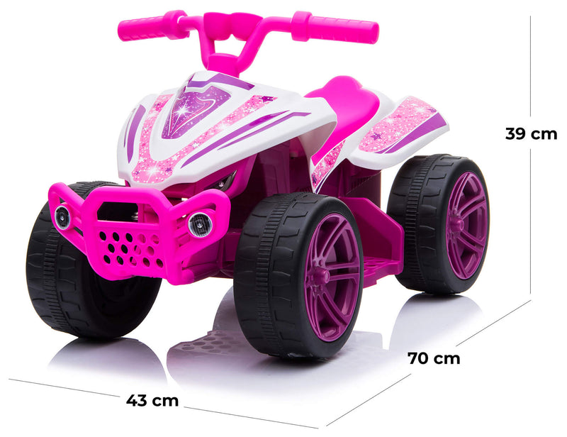 Mini Quad Elettrico per Bambini 6V Miller Rosa