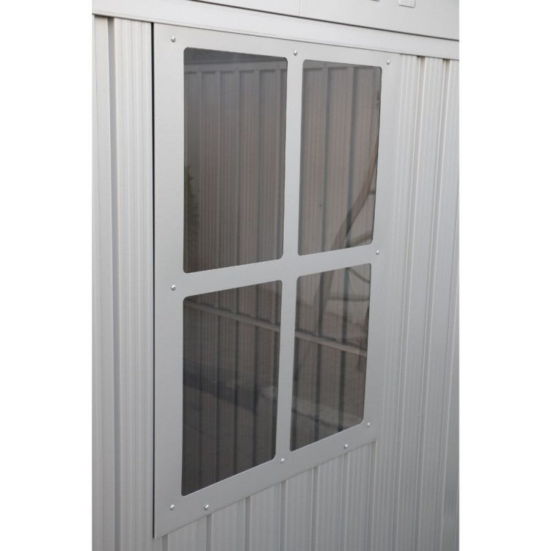 Casetta Box da Giardino 323,3x242,6x235,2 cm in Alluminio Grigio