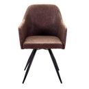 Poltrona in Similpelle 50x56H89 cm Marrone