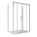 Box Doccia 3 Lati 2 Ante Scorrevoli in Cristallo Trasparente 6mm H195 Bonussi Eliane Varie Misure