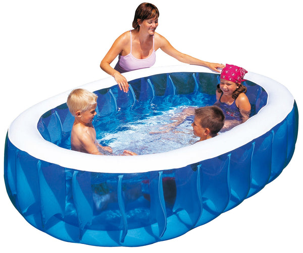 Bestway 54066B Aufblasbarer Pool, blau, oval, 234 x 152 x 51 cm sconto