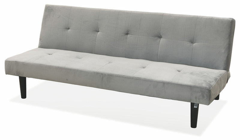 Divano Letto 2 Posti 166x77x65,5 cm in Velluto Soriani Grigio Scuro