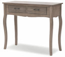 Consolle 2 Cassetti 90x38x78 cm in Legno Soriani Tortora Anticato
