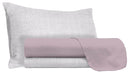Set Lenzuola Sopra Sotto e Federe in Cotone Rosa Antico Varie Misure