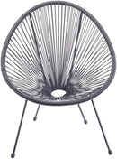 Poltrona da Giardino 72x77,5x85 cm Scooby in Acciaio e PE Grigio  