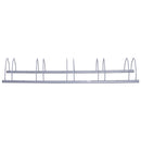Rastrelliera Portabici 5 Posti in Acciaio 140,5x30x21,5 cm  Argento