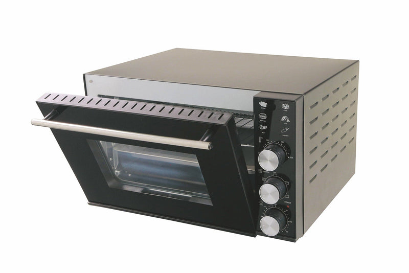 Forno Elettrico Ventilato 38 Litri 1800W con Vetro Kooper Great Stone Nero