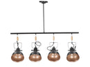 Lampadario Cups Nero 96,5x16,5x84,5 cm Metallo Nero