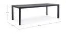 Tavolo da Giardino 220x100x74h cm Mason Antracite